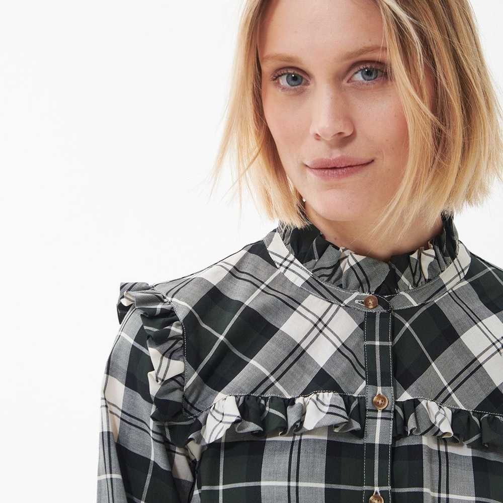 ✨ BARBOUR ✨ Modern Heritage Angelina Poplar Tartan Shirt 8 (USA 4)